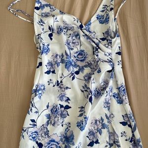 UO lily satin wrap dress NWT